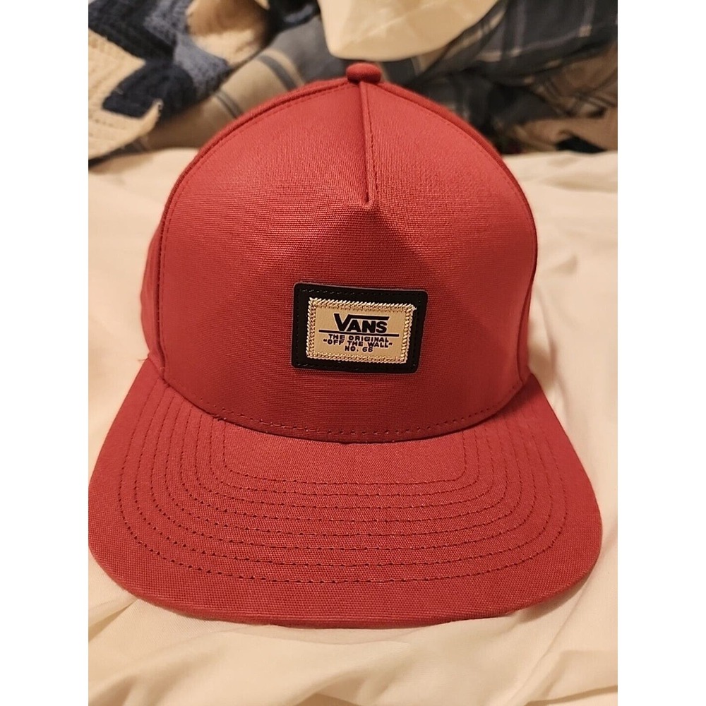 VANS OFF THE WALL 66 Red Pink FLAT BILL HAT SNAP BACK GREAT CONDITION